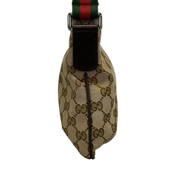 Auth GUCCI GG Pattern, Shelly (Web) 189749 Beige Red Green Jacquard Leather - Picture 4 of 16